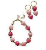 Bracciale  cuori in ceramica - immagine 3