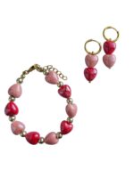 Bracciale  cuori in ceramica - immagine 2