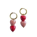 Orecchini cuori in ceramica