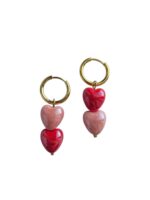 Orecchini cuori in ceramica